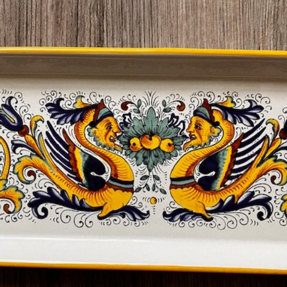 Ceramica Nova Deruta Rectangular Tray   NEW without tags - Picture 3 of 7